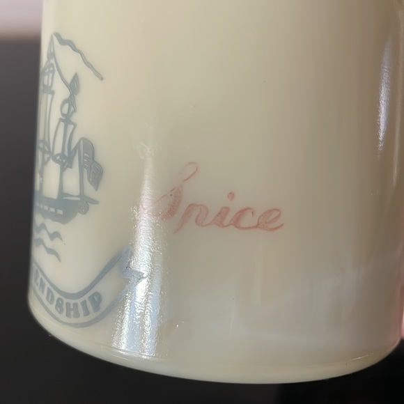 Old Spice Shaving Mug White Glass with Logo Old but like New - Picture 5 of 9